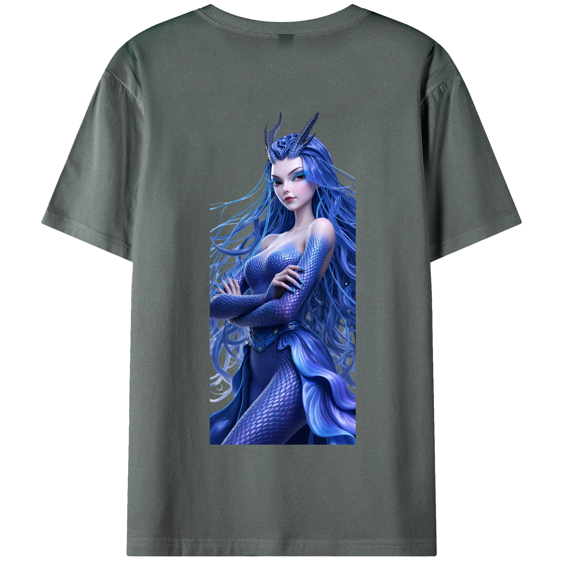 （画像用） Ne Zha 2 ナタ 魔童の大暴れ 綿100％半袖Tシャツ（背面プリント）